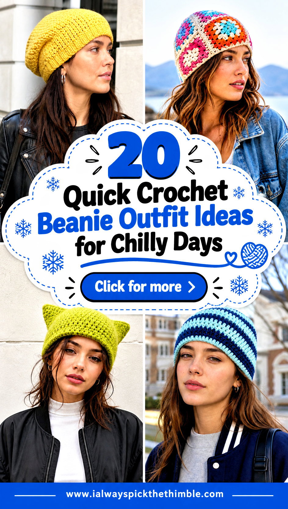20 Quick Crochet Beanie Outfit Ideas for Chilly Days - 20 Quick Crochet Beanie Outfit Ideas for Chilly Days