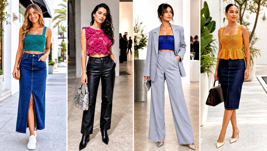20 Quick Crochet Crop Top Outfit Ideas for Sunny Days