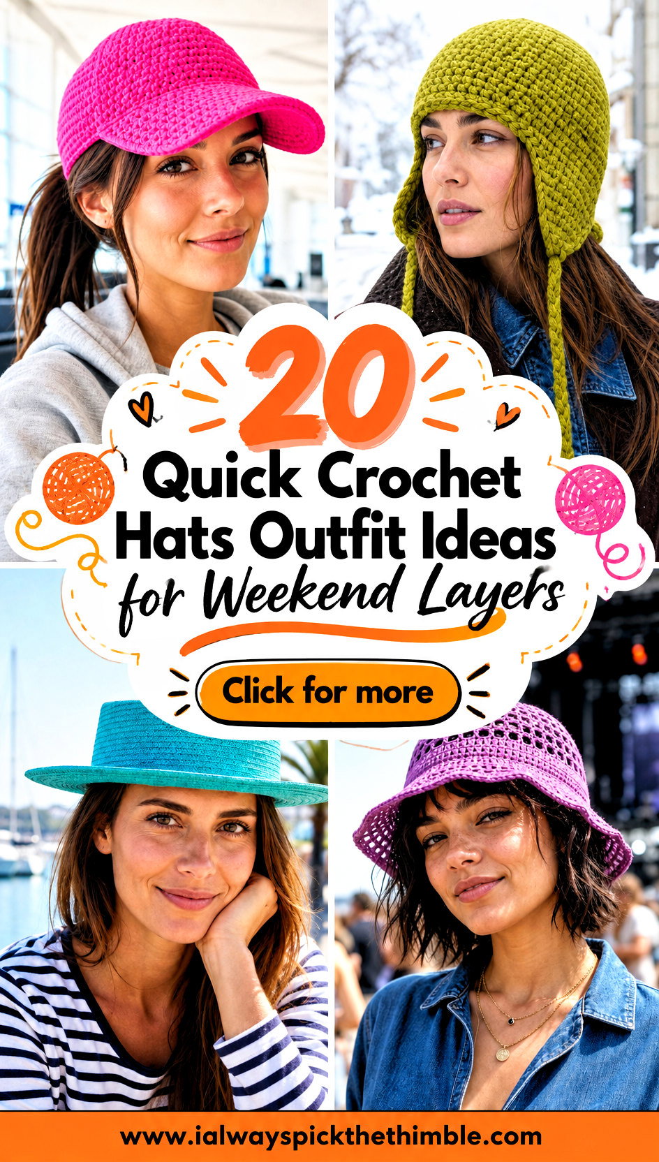20 Quick Crochet Hats Outfit Ideas for Weekend Layers - 20 Quick Crochet Hats Outfit Ideas for Weekend Layers