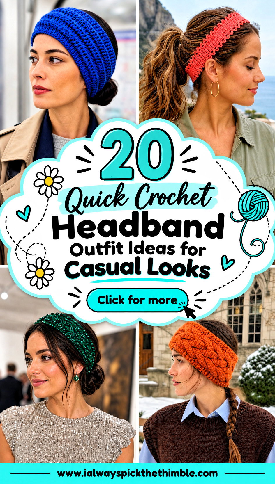 20 Quick Crochet Headband Outfit Ideas for Casual Looks - 20 Quick Crochet Headband Outfit Ideas for Casual Looks