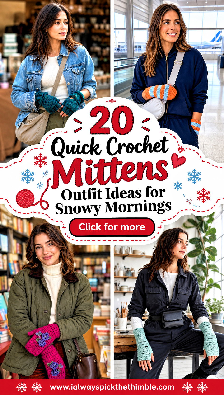 20 Quick Crochet Mittens Outfit Ideas for Snowy Mornings - 20 Quick Crochet Mittens Outfit Ideas for Snowy Mornings