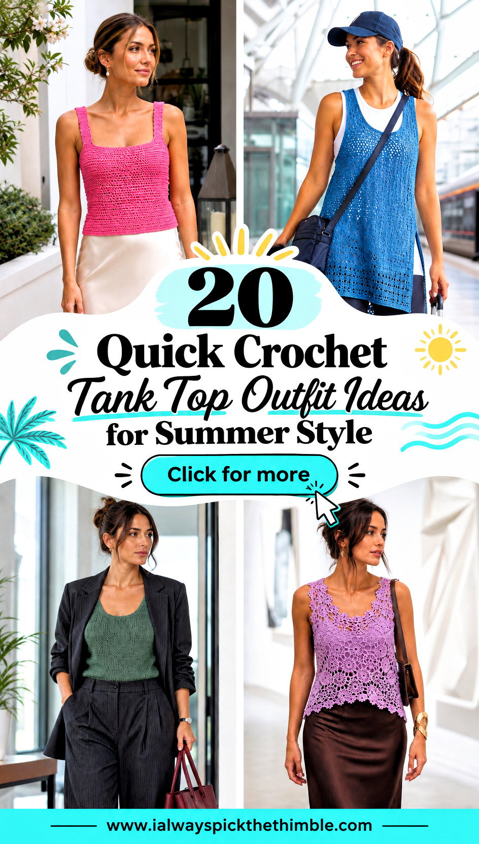 20 Quick Crochet Tank Top Outfit Ideas for Summer Style - 20 Quick Crochet Tank Top Outfit Ideas for Summer Style