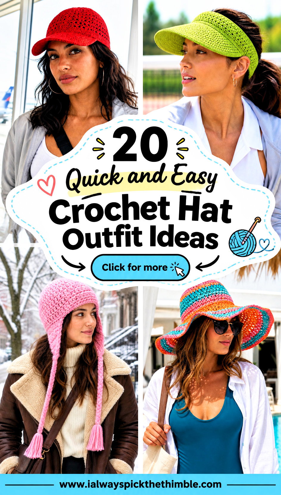 20 Quick and Easy Crochet Hat Outfit Ideas for Easy Layers - 20 Quick and Easy Crochet Hat Outfit Ideas for Easy Layers