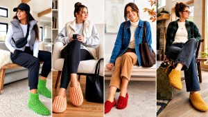 20 Quick and Easy Crochet Slippers Outfit Ideas for Home