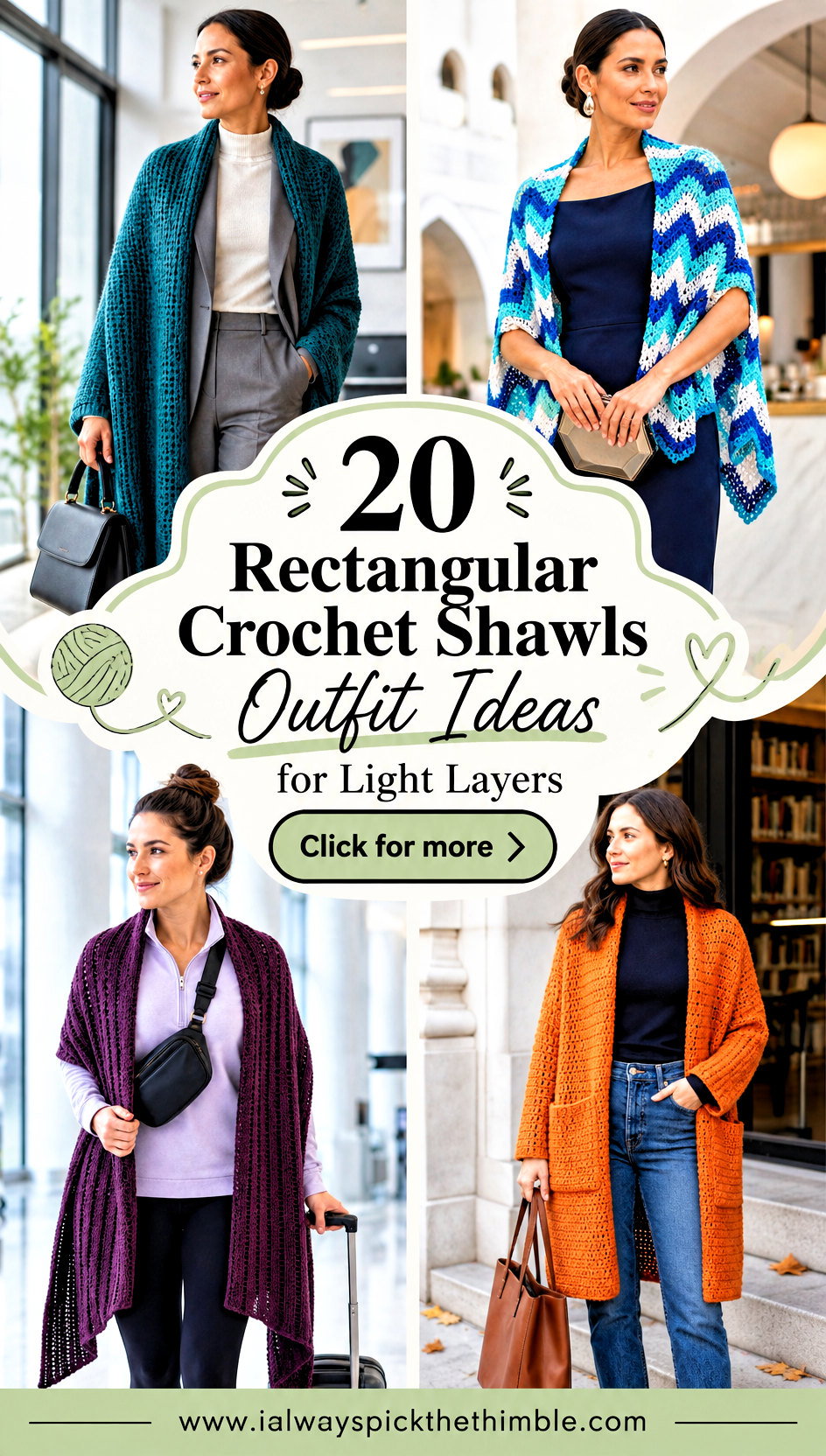 20 Rectangular Crochet Shawls Outfit Ideas for Light Layers - 20 Rectangular Crochet Shawls Outfit Ideas for Light Layers