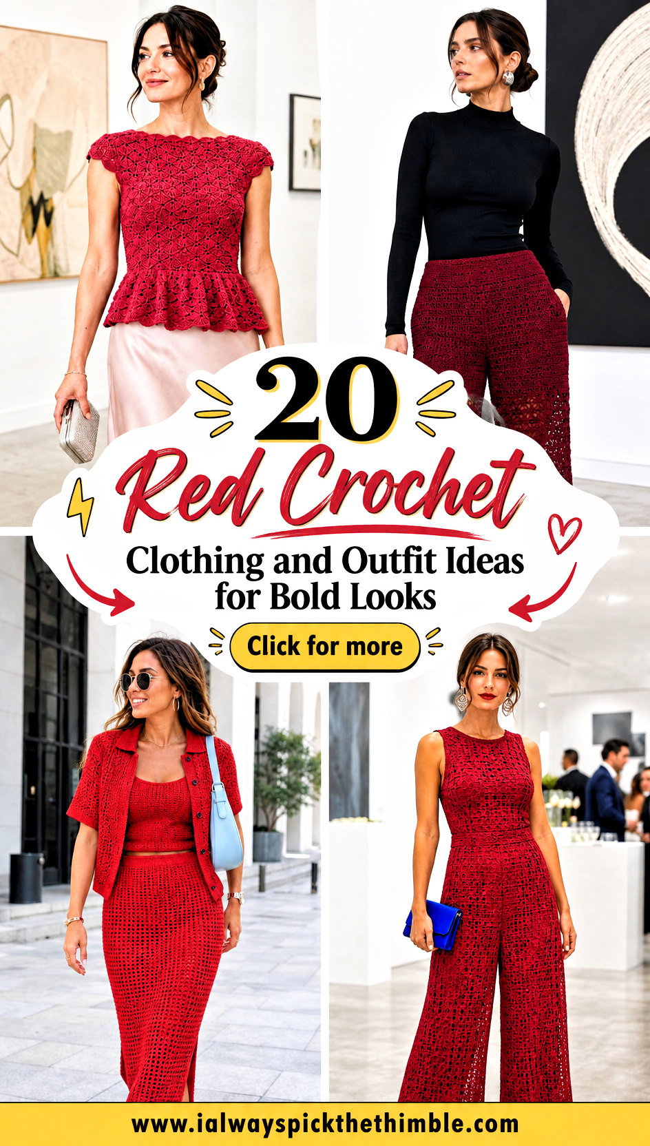 20 Red Crochet Clothing and Outfit Ideas for Bold Looks - 20 Red Crochet Clothing and Outfit Ideas for Bold Looks