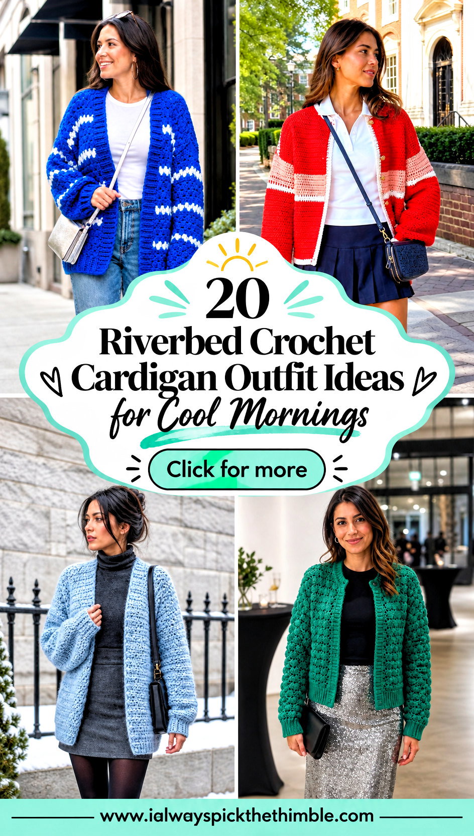 20 Riverbed Crochet Cardigan Outfit Ideas for Cool Mornings - 20 Riverbed Crochet Cardigan Outfit Ideas for Cool Mornings