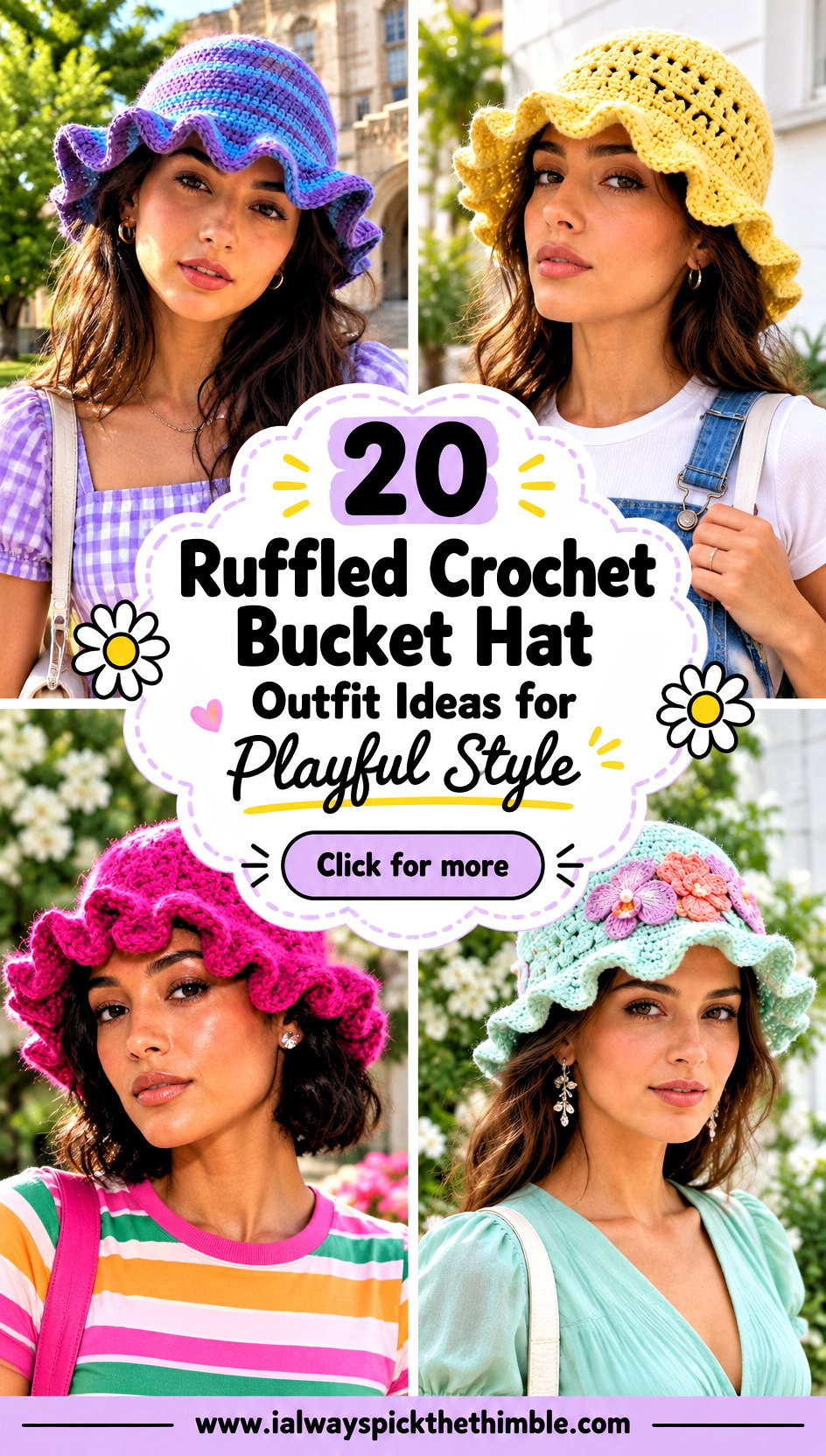 20 Ruffled Crochet Bucket Hat Outfit Ideas for Playful Style - 20 Ruffled Crochet Bucket Hat Outfit Ideas for Playful Style
