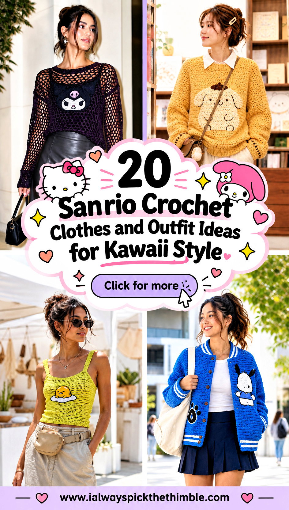 20 Sanrio Crochet Clothes and Outfit Ideas for Kawaii Style - 20 Sanrio Crochet Clothes and Outfit Ideas for Kawaii Style