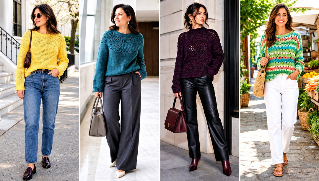 20 Seamless Crochet Sweater Outfit Ideas for Cool Days
