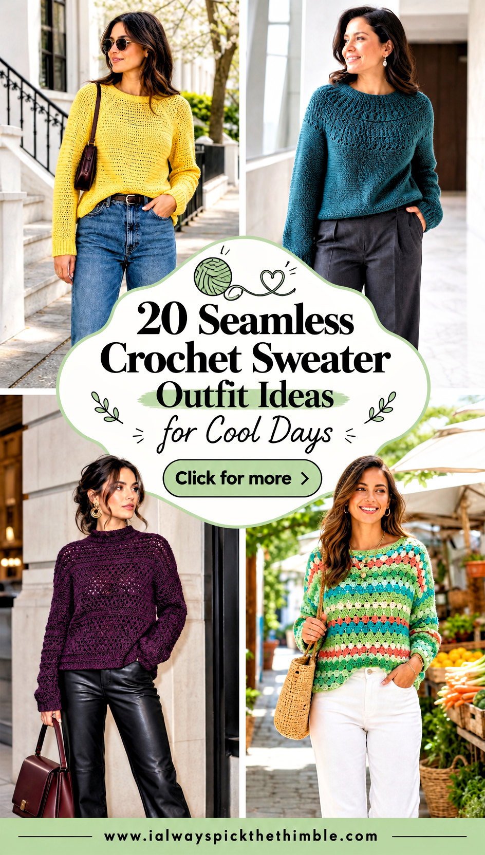 20 Seamless Crochet Sweater Outfit Ideas for Cool Days - 20 Seamless Crochet Sweater Outfit Ideas for Cool Days