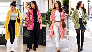 20 Shawl Crochet Cardigan Outfit Ideas for Cozy Layers