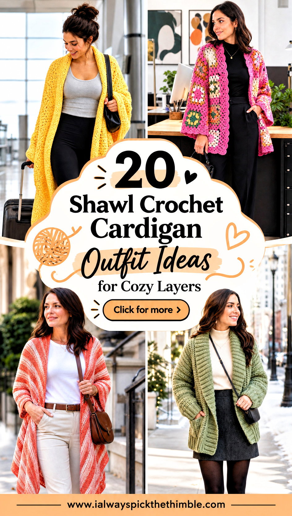 20 Shawl Crochet Cardigan Outfit Ideas for Cozy Layers - 20 Shawl Crochet Cardigan Outfit Ideas for Cozy Layers