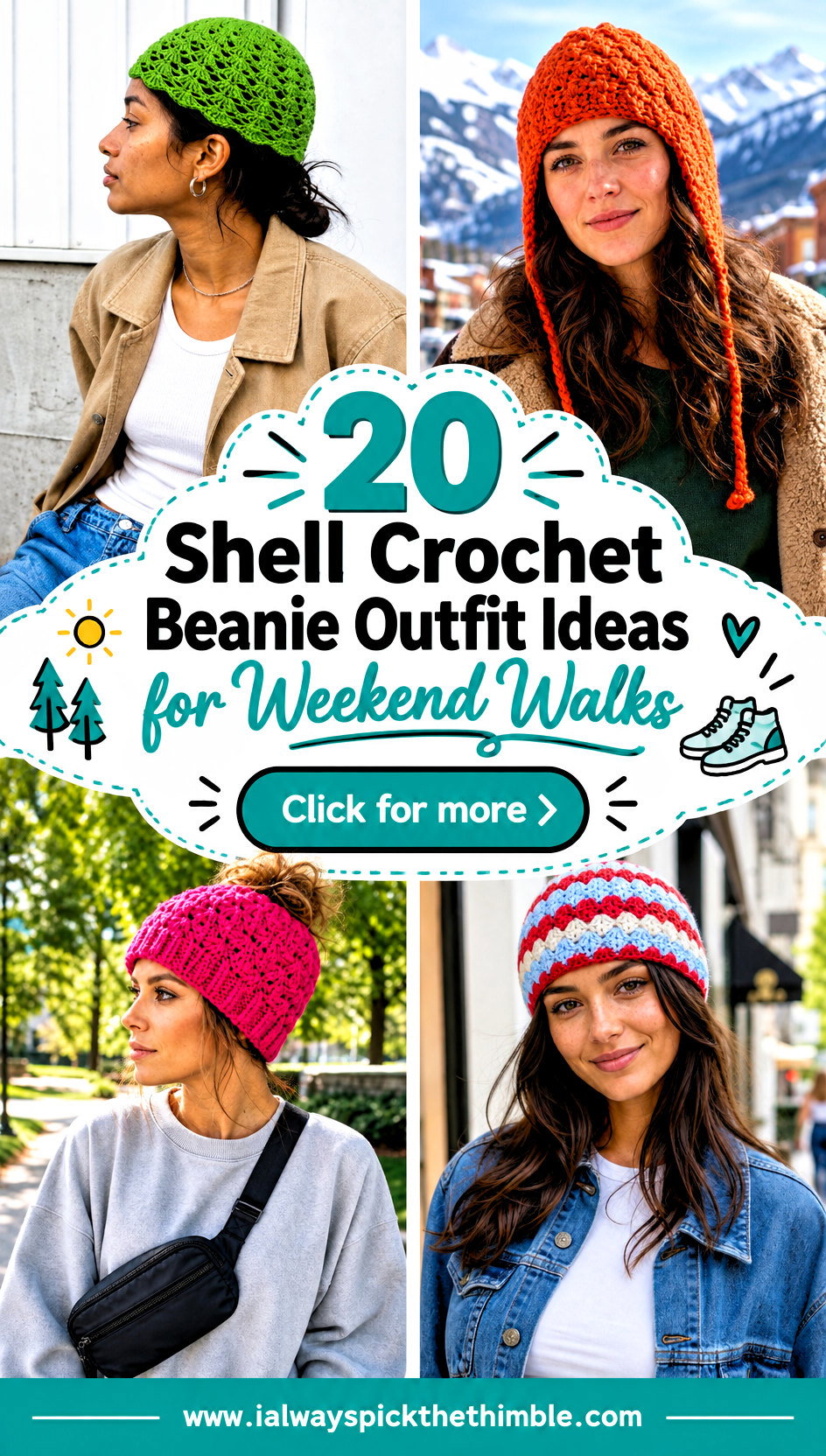 20 Shell Crochet Beanie Outfit Ideas for Weekend Walks - 20 Shell Crochet Beanie Outfit Ideas for Weekend Walks