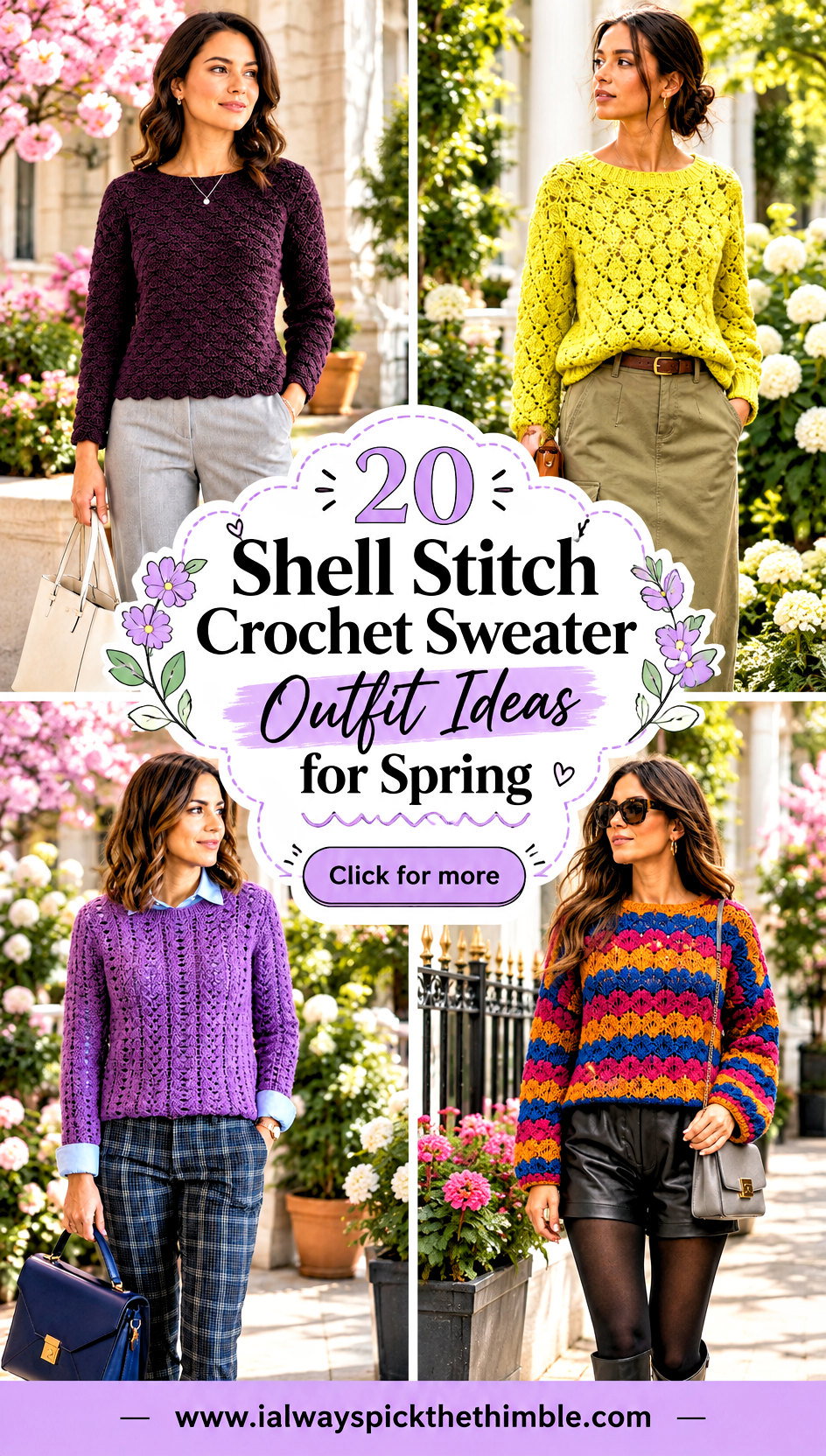 20 Shell Stitch Crochet Sweater Outfit Ideas for Spring - 20 Shell Stitch Crochet Sweater Outfit Ideas for Spring