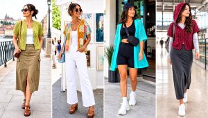 20 Short Sleeve Crochet Cardigan Outfit Ideas for Work