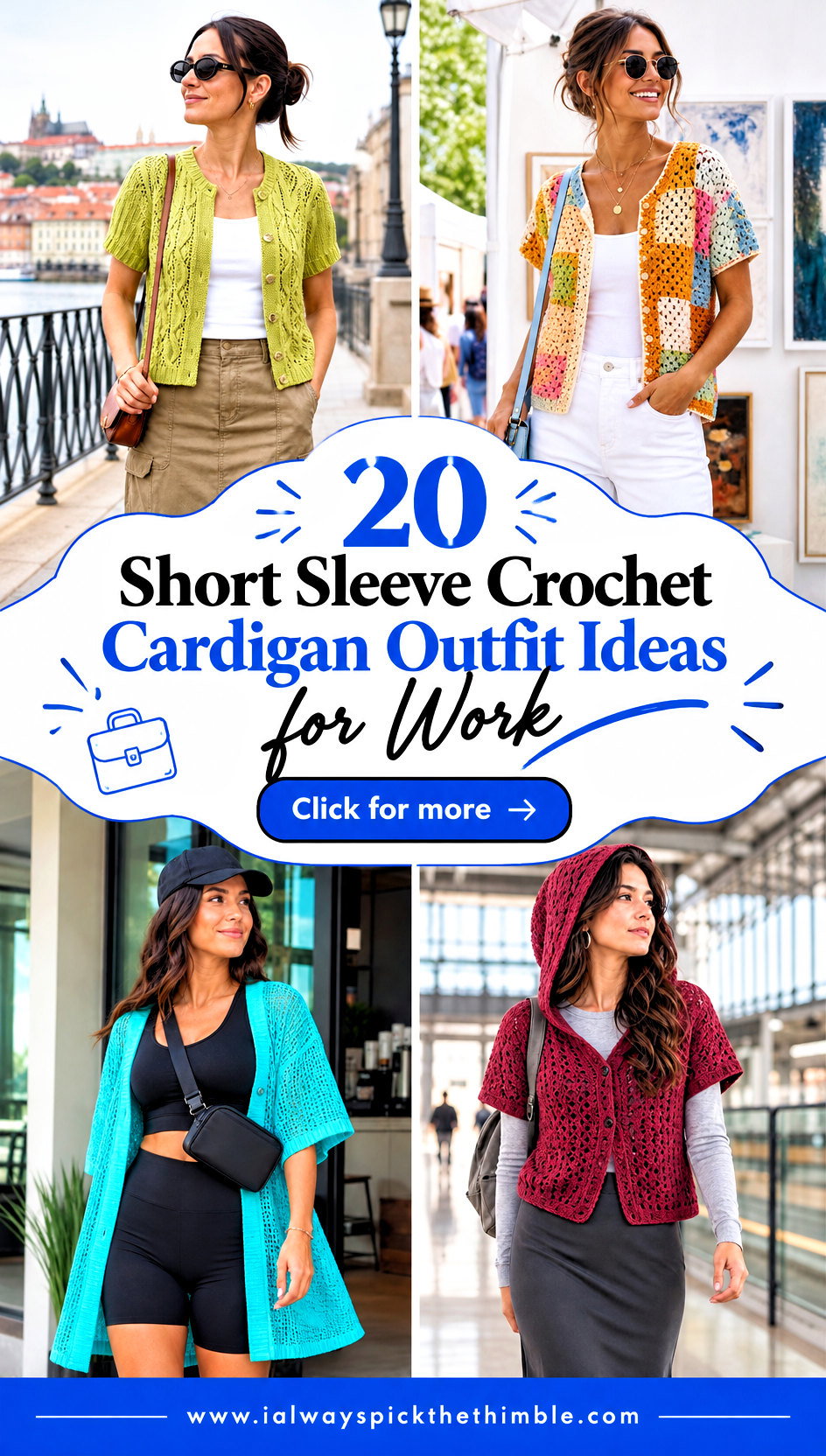 20 Short Sleeve Crochet Cardigan Outfit Ideas for Work - 20 Short Sleeve Crochet Cardigan Outfit Ideas for Work