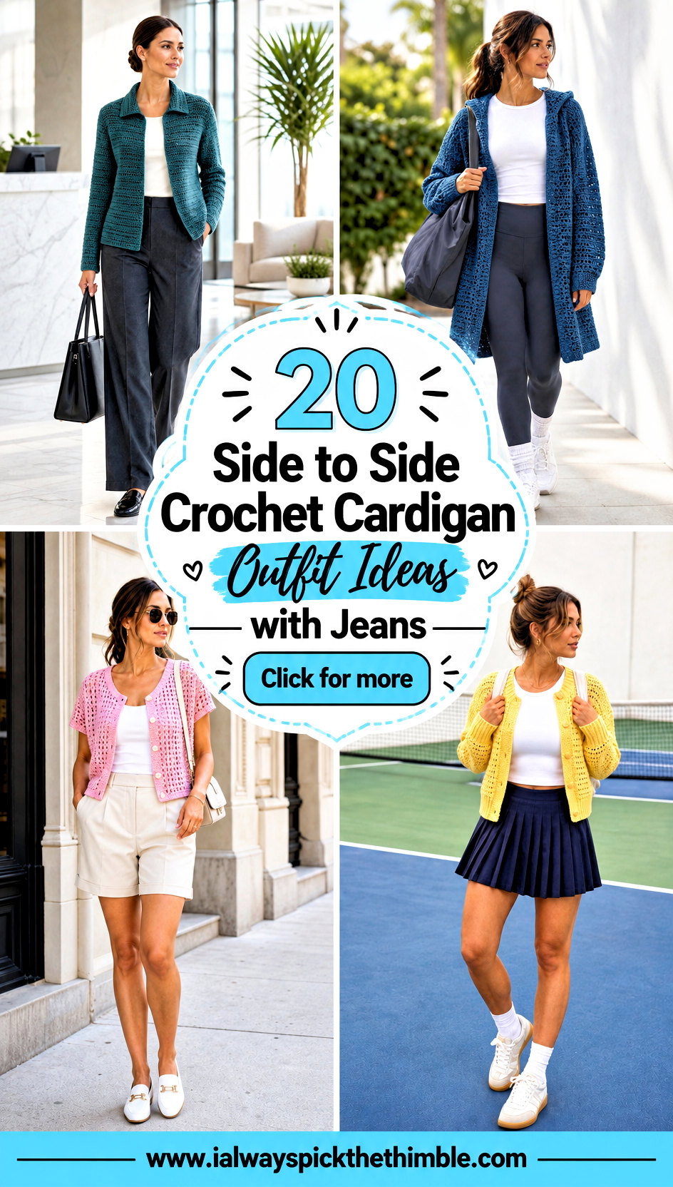 20 Side to Side Crochet Cardigan Outfit Ideas with Jeans - 20 Side to Side Crochet Cardigan Outfit Ideas with Jeans