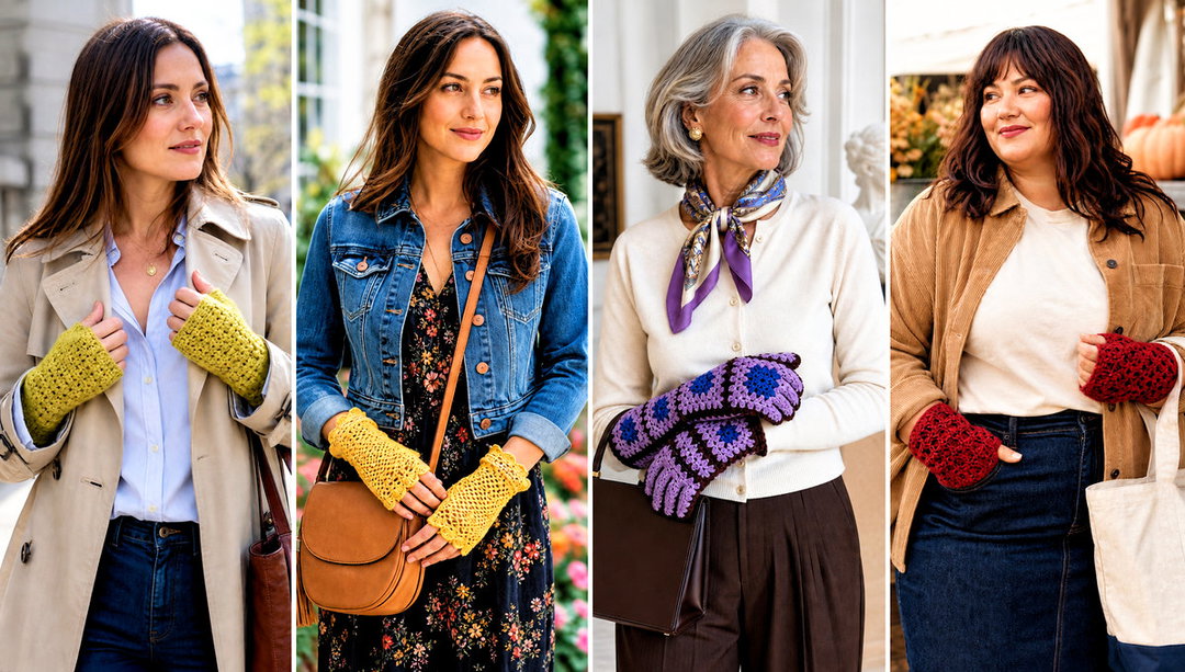 20 Simple Crochet Fingerless Gloves Outfit Ideas for Walks