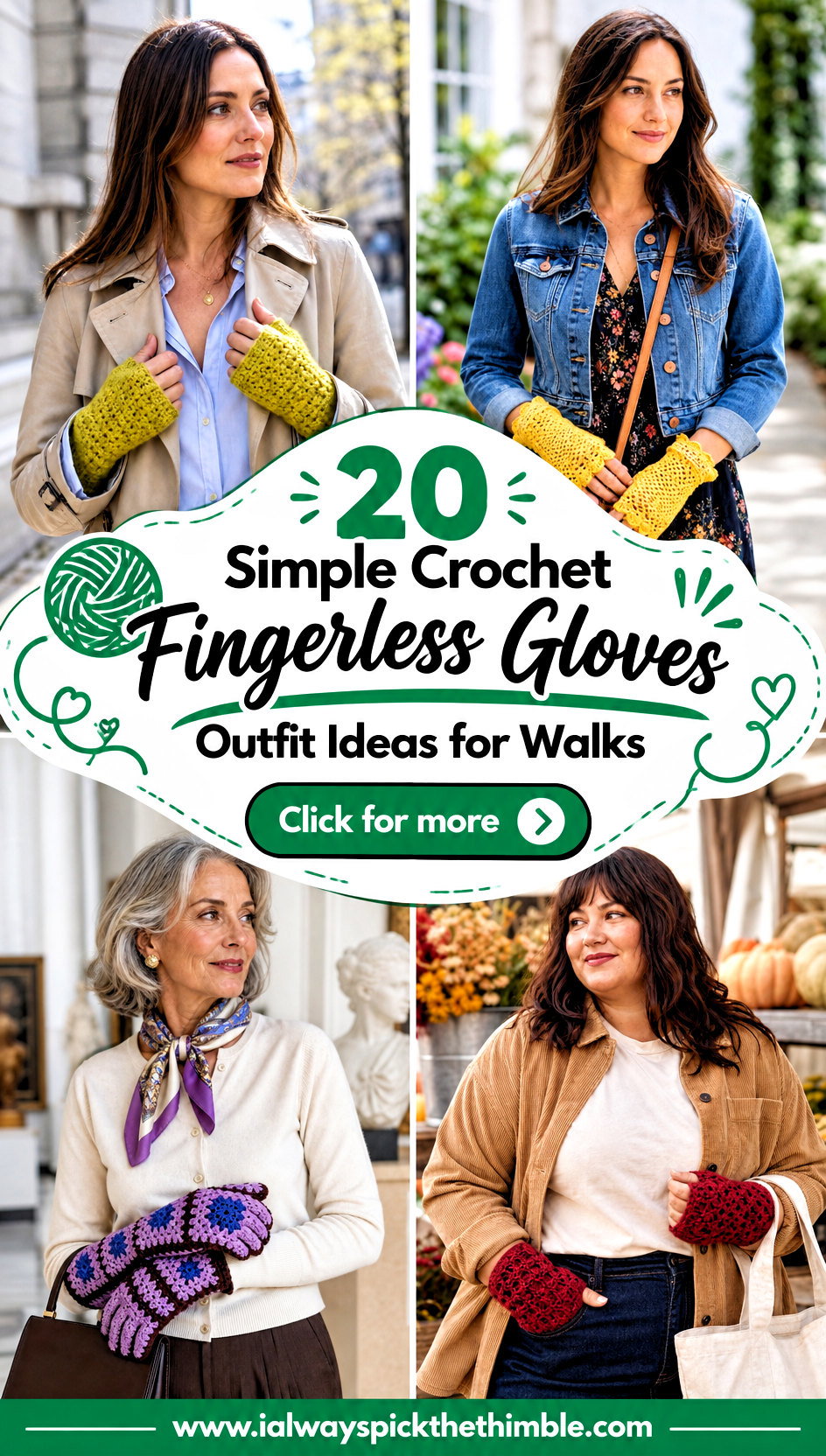20 Simple Crochet Fingerless Gloves Outfit Ideas for Walks - 20 Simple Crochet Fingerless Gloves Outfit Ideas for Walks