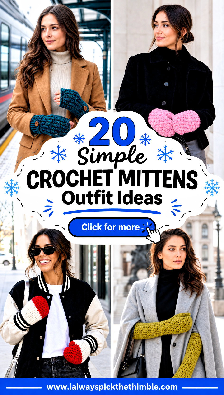 20 Simple Crochet Mittens Outfit Ideas for Winter Walks - 20 Simple Crochet Mittens Outfit Ideas for Winter Walks