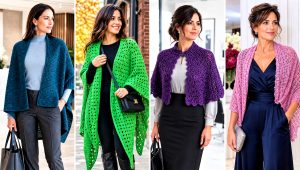 20 Simple Crochet Shawls and Wraps Outfit Ideas for Spring