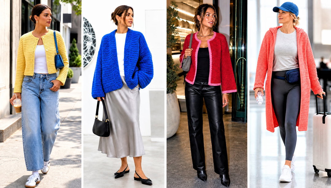 20 Single Crochet Cardigan Outfit Ideas for Everyday Wear
