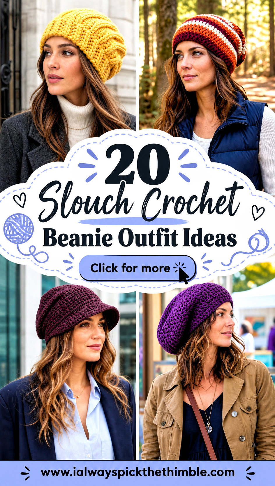 20 Slouch Crochet Beanie Outfit Ideas for Relaxed Style - 20 Slouch Crochet Beanie Outfit Ideas for Relaxed Style