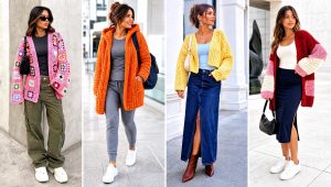 20 Slouchy Crochet Cardigan Outfit Ideas for Comfy Layers