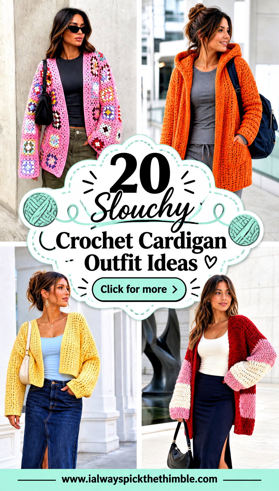 20 Slouchy Crochet Cardigan Outfit Ideas for Comfy Layers - 20 Slouchy Crochet Cardigan Outfit Ideas for Comfy Layers