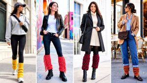20 Slouchy Crochet Leg Warmers Outfit Ideas for Chilly Days