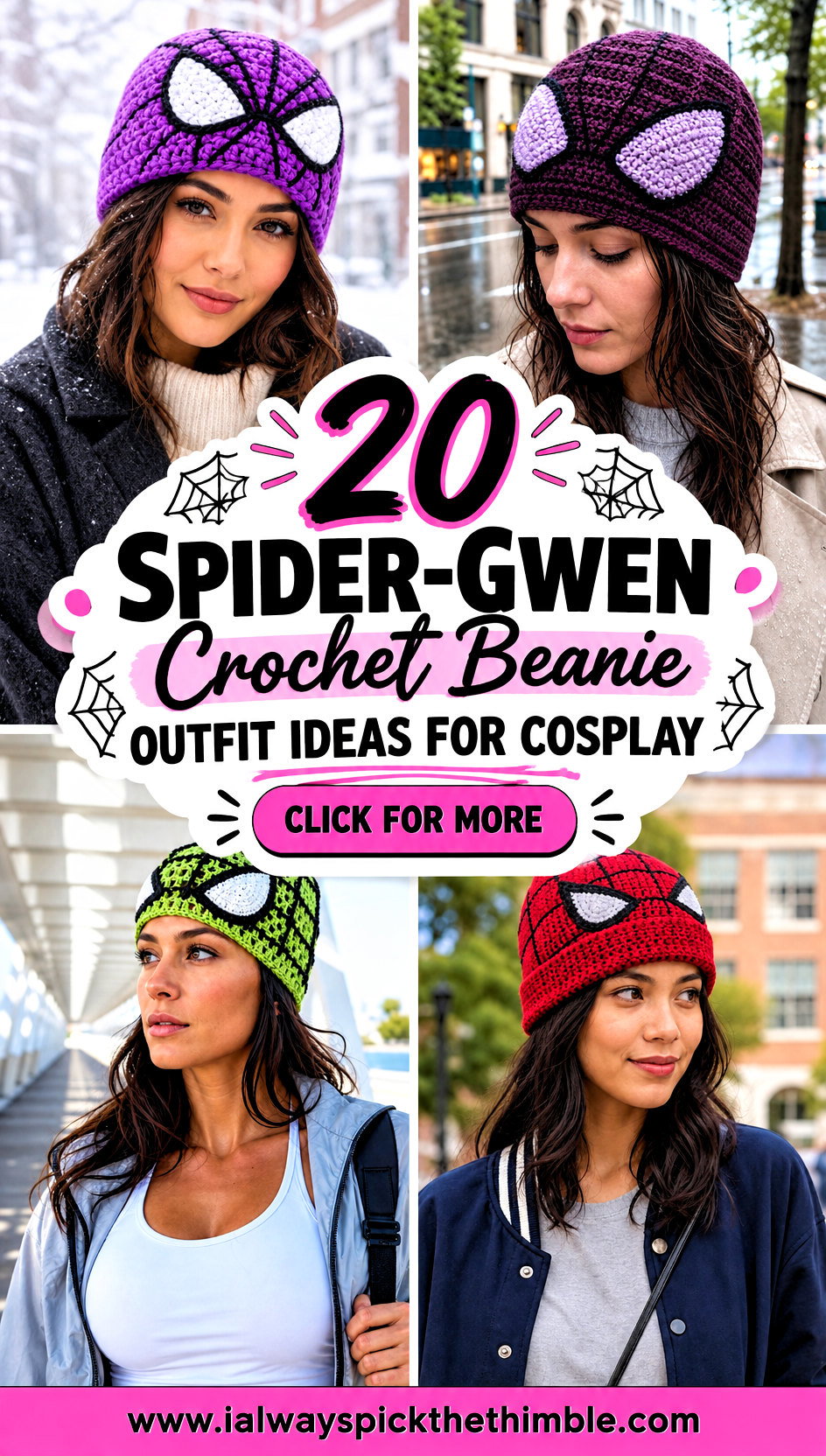 20 Spider-Gwen Crochet Beanie Outfit Ideas for Cosplay - 20 Spider-Gwen Crochet Beanie Outfit Ideas for Cosplay