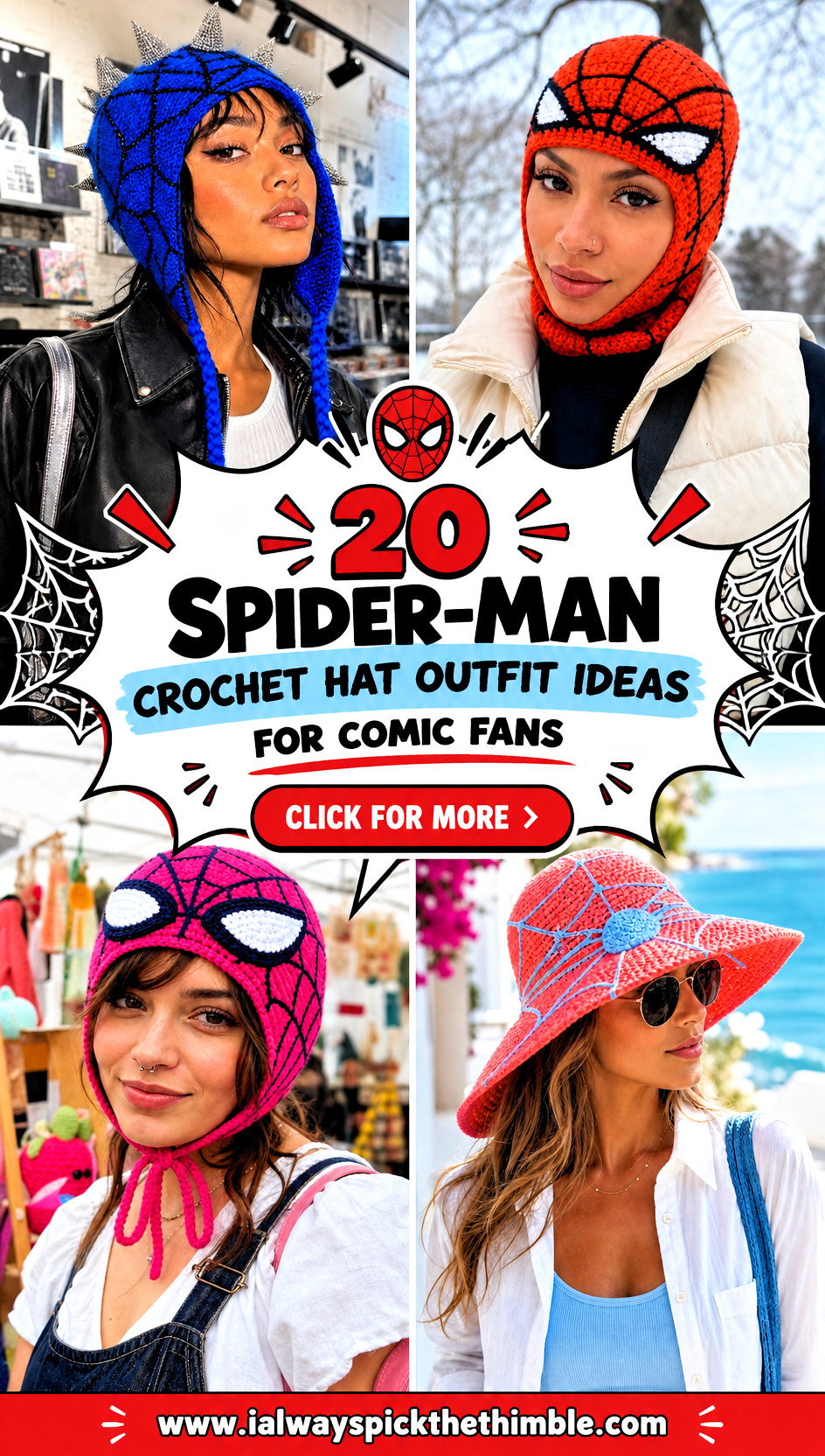 20 Spider-Man Crochet Hat Outfit Ideas for Comic Fans - 20 Spider-Man Crochet Hat Outfit Ideas for Comic Fans