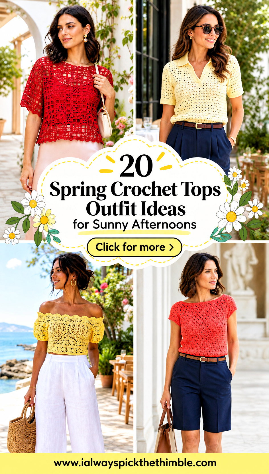 20 Spring Crochet Tops Outfit Ideas for Sunny Afternoons - 20 Spring Crochet Tops Outfit Ideas for Sunny Afternoons