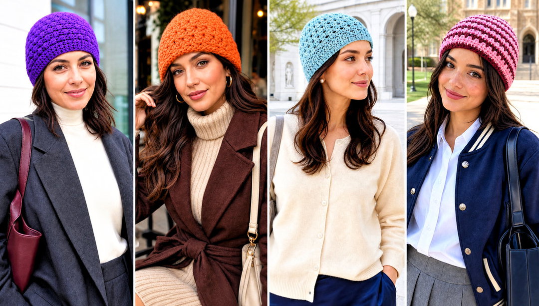 20 Star Stitch Crochet Beanie Outfit Ideas for Winter