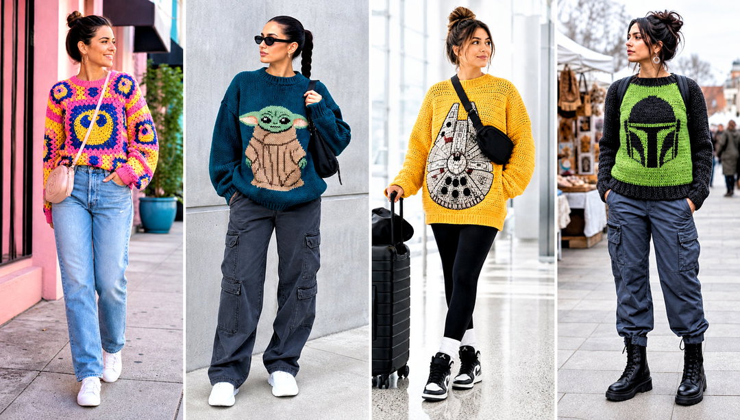 20 Star Wars Crochet Sweater Outfit Ideas for Geek Chic