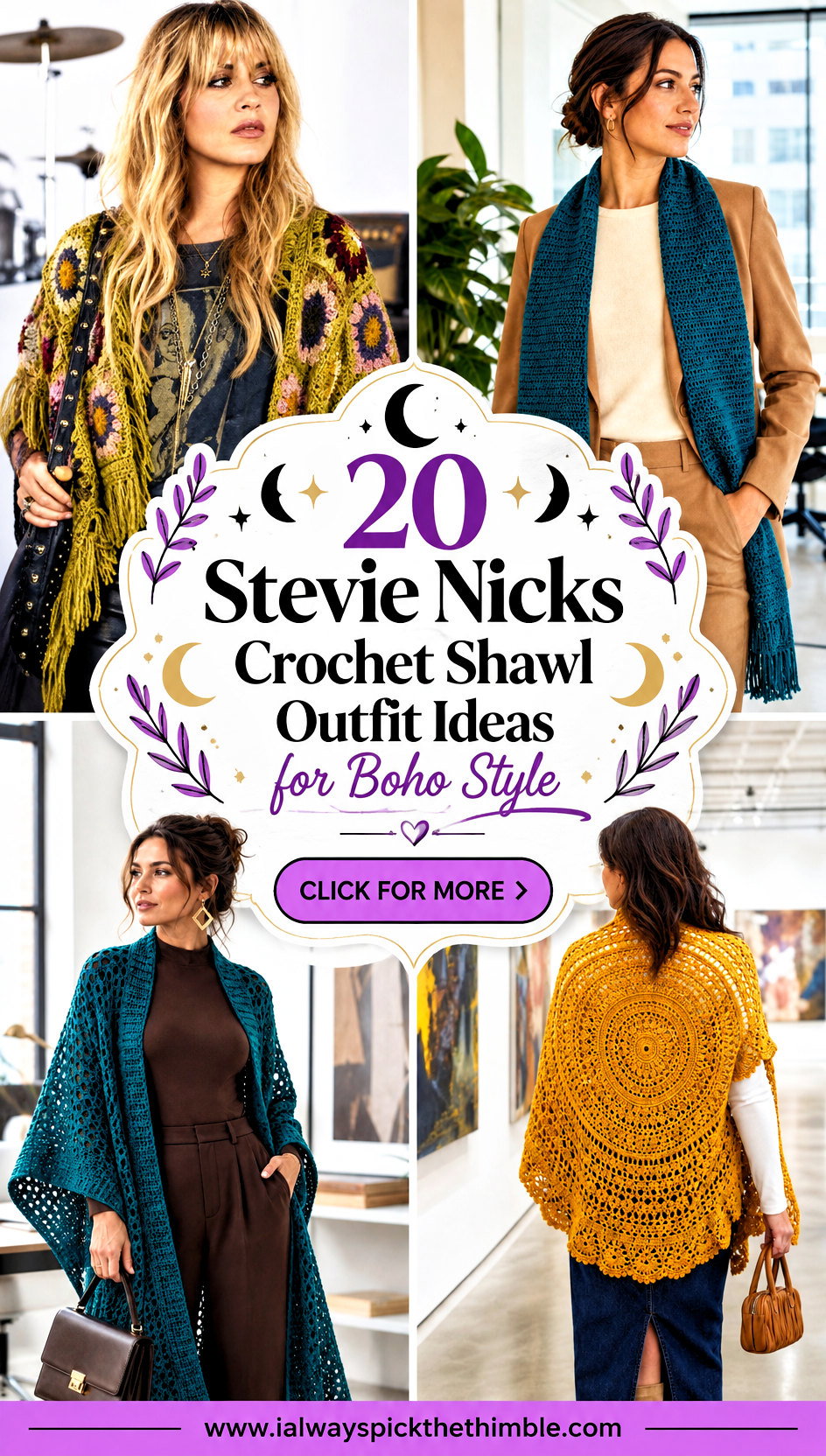 20 Stevie Nicks Crochet Shawl Outfit Ideas for Boho Style - 20 Stevie Nicks Crochet Shawl Outfit Ideas for Boho Style