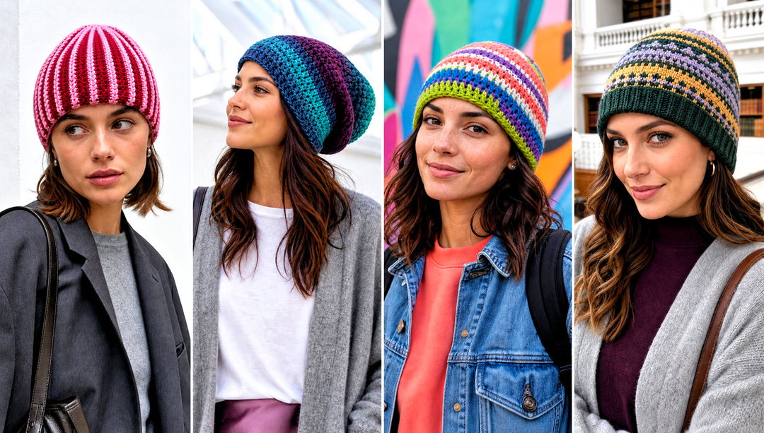20 Striped Crochet Beanie Outfit Ideas for Everyday Wear