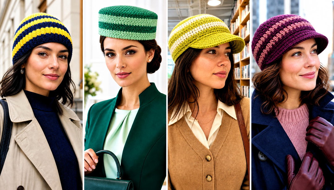 20 Striped Crochet Hat Outfit Ideas for Weekend Wear