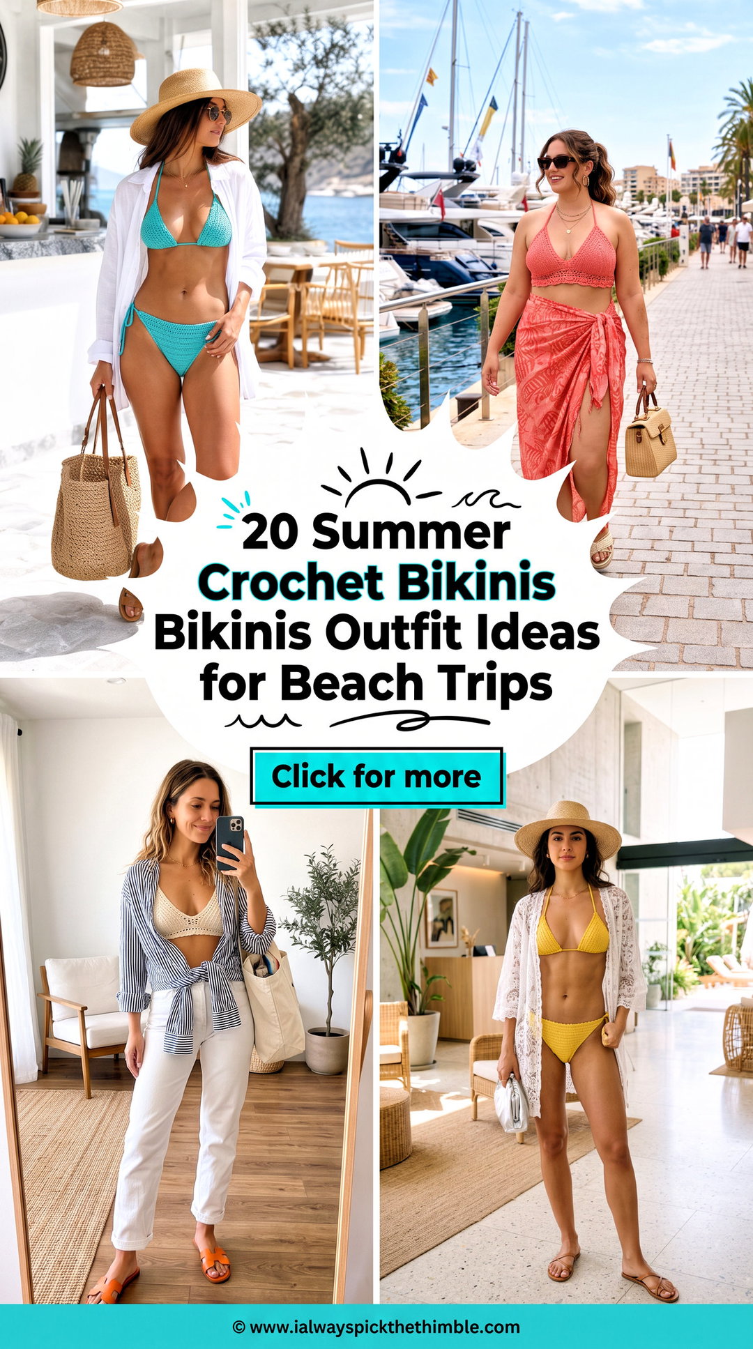 20 Summer Crochet Bikinis Outfit Ideas for Beach Trips - 20 Summer Crochet Bikinis Outfit Ideas for Beach Trips