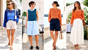 20 Summer Crochet Sweaters Outfit Ideas for Cool Evenings
