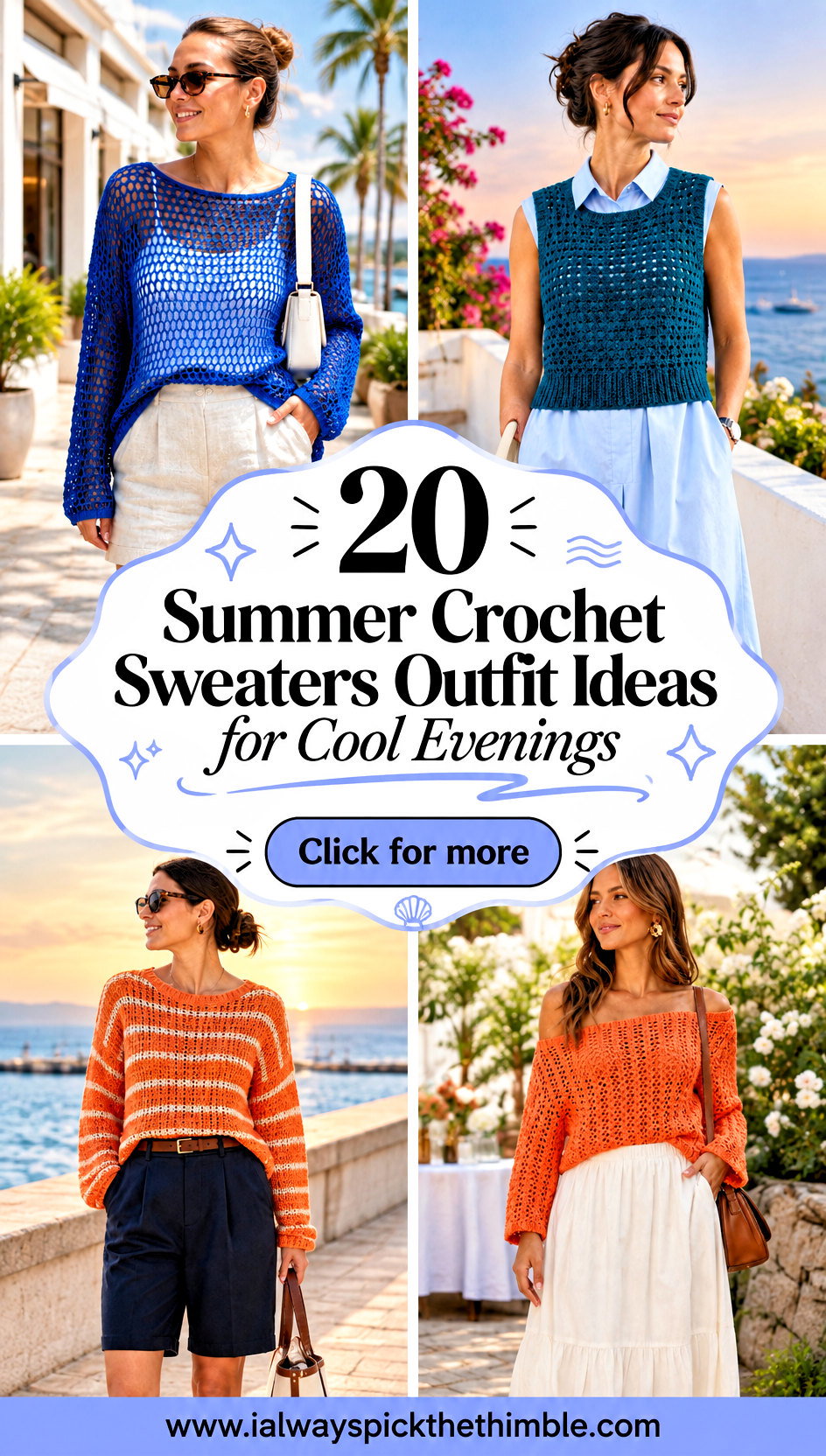 20 Summer Crochet Sweaters Outfit Ideas for Cool Evenings - 20 Summer Crochet Sweaters Outfit Ideas for Cool Evenings