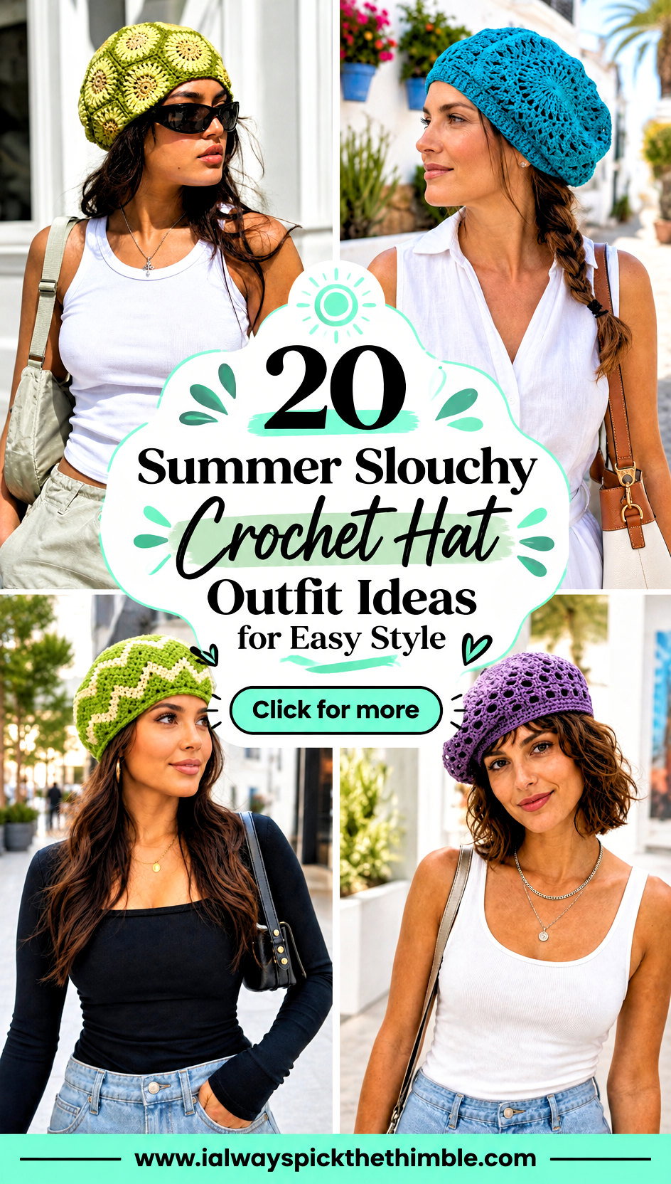 20 Summer Slouchy Crochet Hat Outfit Ideas for Easy Style - 20 Summer Slouchy Crochet Hat Outfit Ideas for Easy Style
