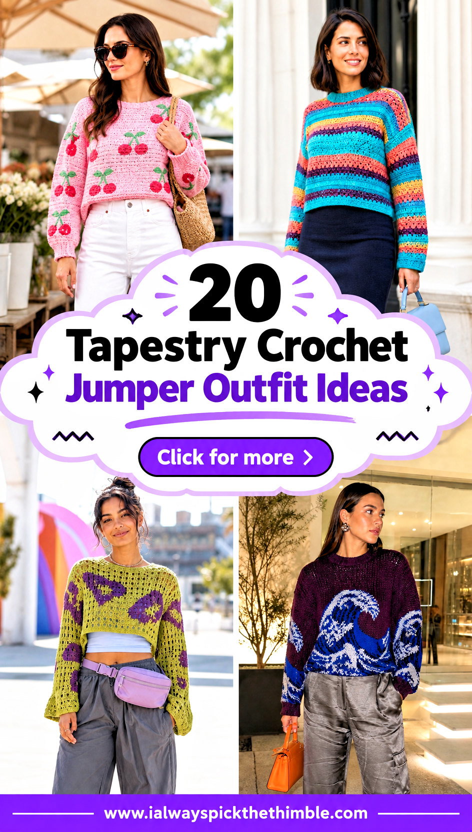 20 Tapestry Crochet Jumper Outfit Ideas for Bold Patterns - 20 Tapestry Crochet Jumper Outfit Ideas for Bold Patterns