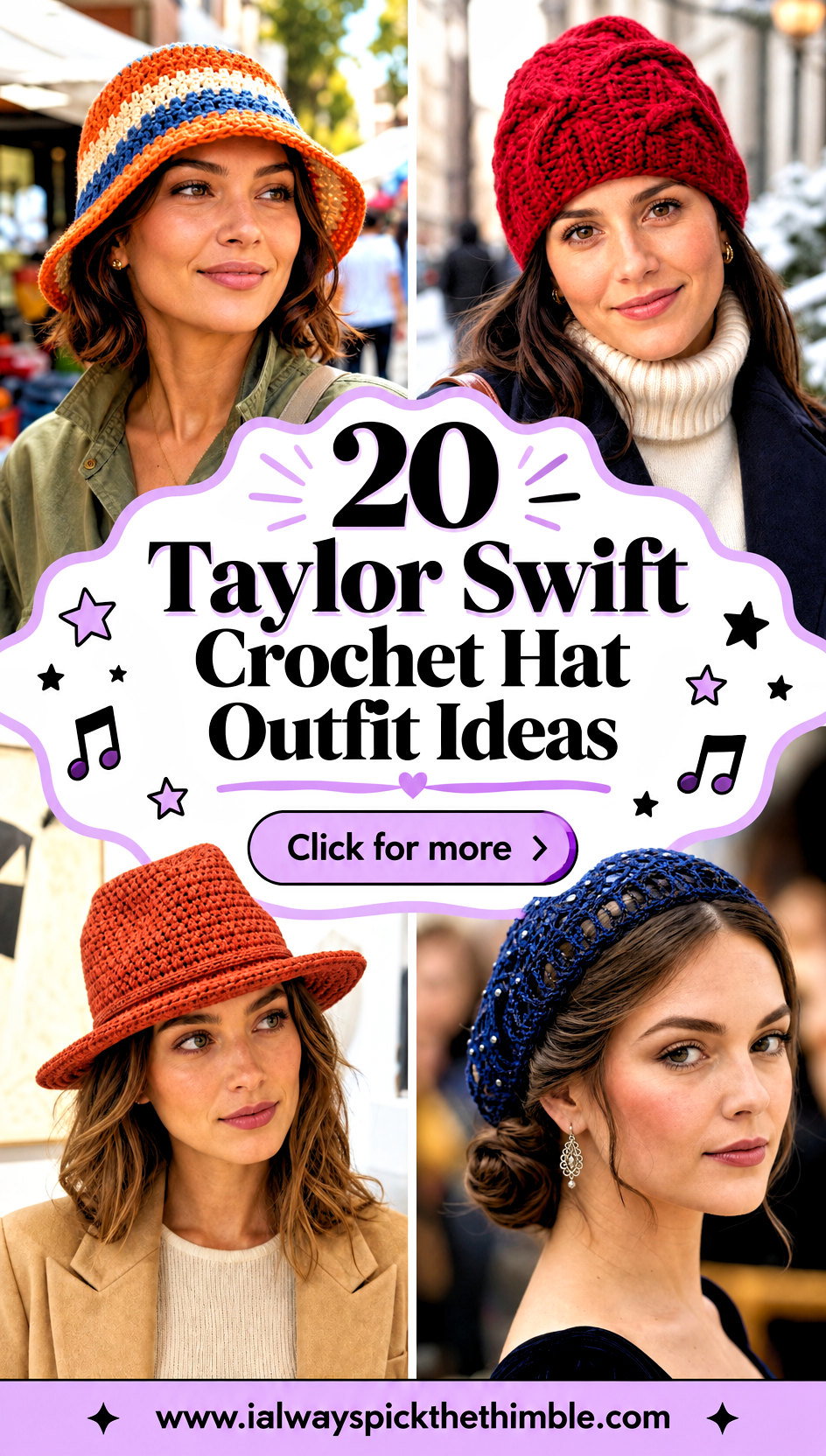 20 Taylor Swift Crochet Hat Outfit Ideas for Festival Days - 20 Taylor Swift Crochet Hat Outfit Ideas for Festival Days