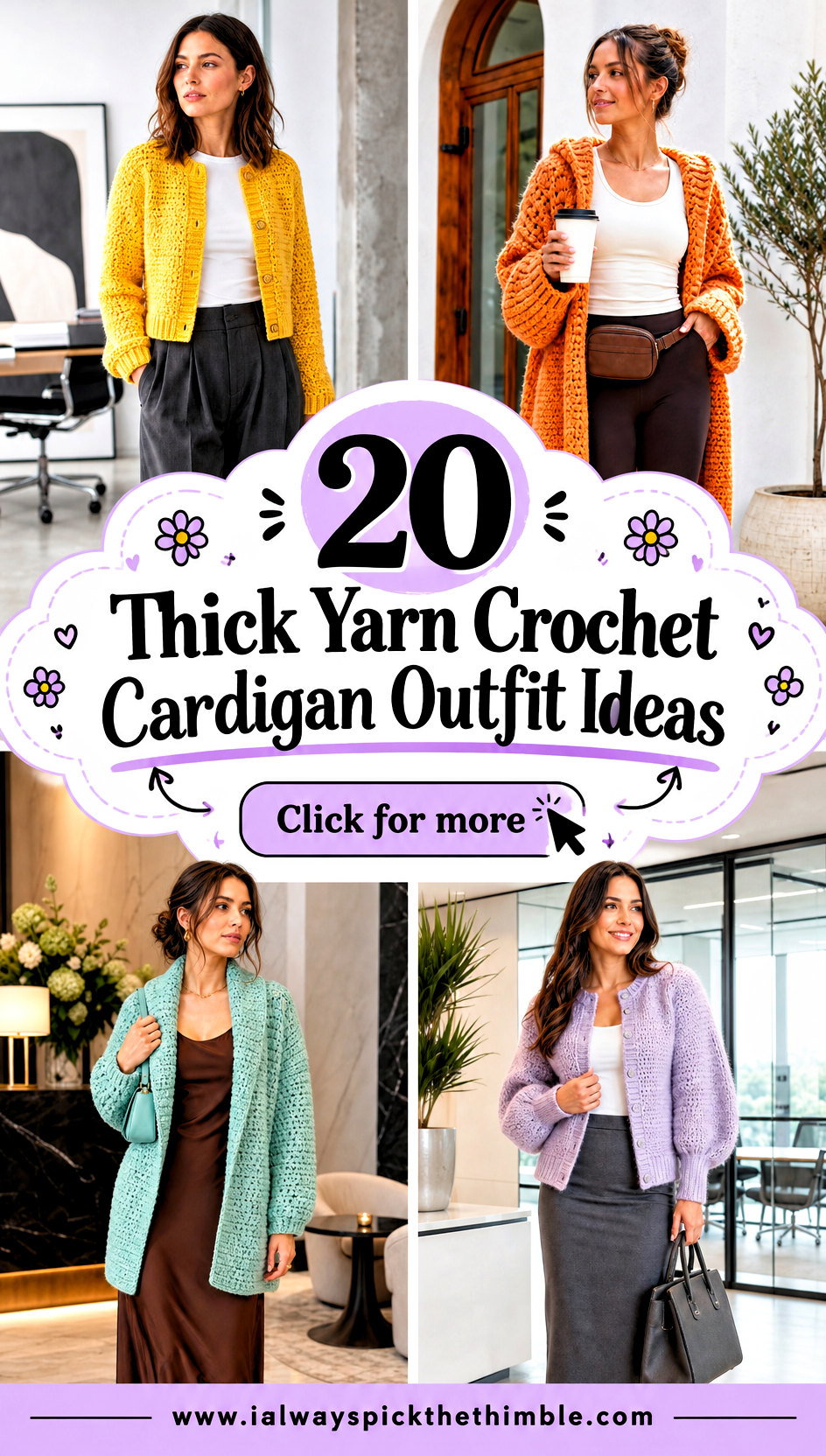 20 Thick Yarn Crochet Cardigan Outfit Ideas With Dresses - 20 Thick Yarn Crochet Cardigan Outfit Ideas With Dresses