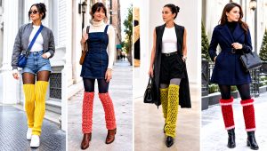 20 Thigh High Crochet Leg Warmers Outfit Ideas With Boots