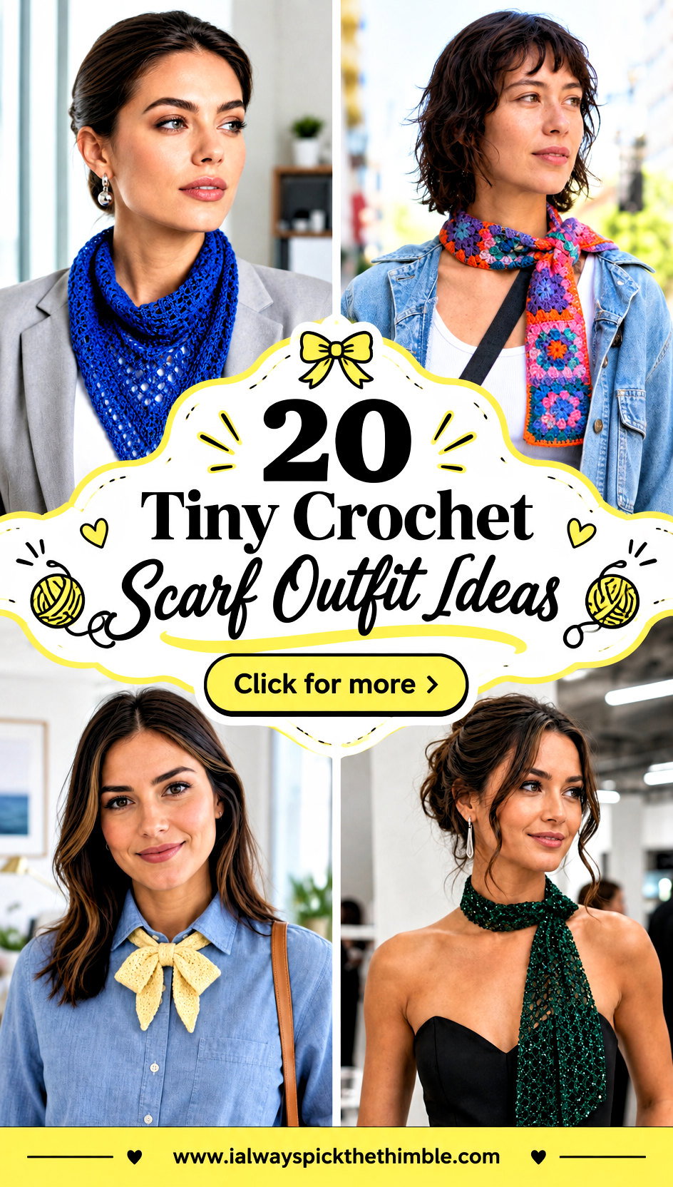 20 Tiny Crochet Scarf Outfit Ideas for a Simple Accent - 20 Tiny Crochet Scarf Outfit Ideas for a Simple Accent