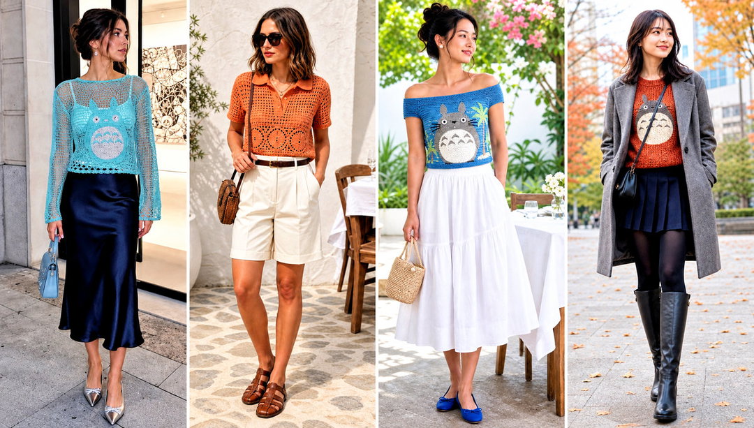 20 Totoro Crochet Top Outfit Ideas for Playful Style