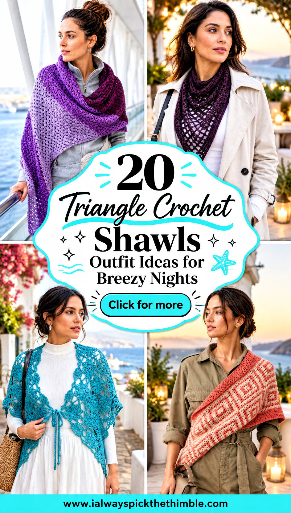20 Triangle Crochet Shawls Outfit Ideas for Breezy Nights - 20 Triangle Crochet Shawls Outfit Ideas for Breezy Nights